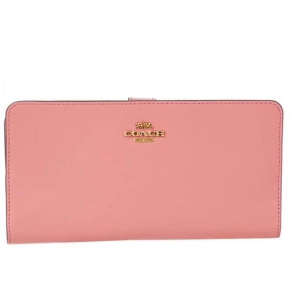 Coach Pink Taffy Leather Wallet - Picture 1 of 6